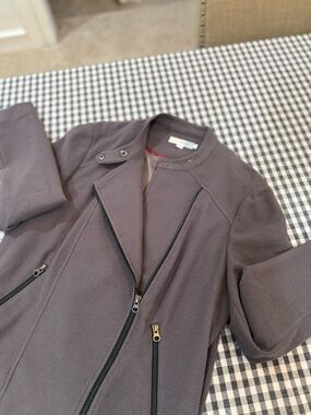 Boden Women's Emilia Biker Zip Utility Jacket Cotton/ Wool Blend size 12